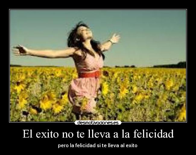 El exito no te lleva a la felicidad -