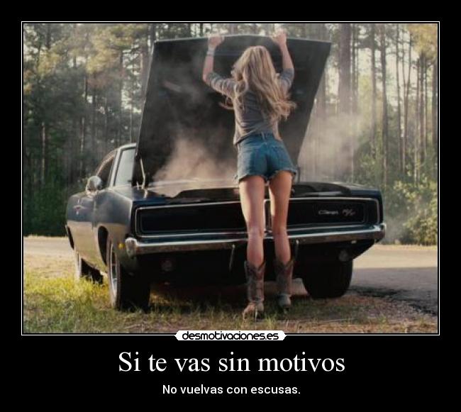Si te vas sin motivos -