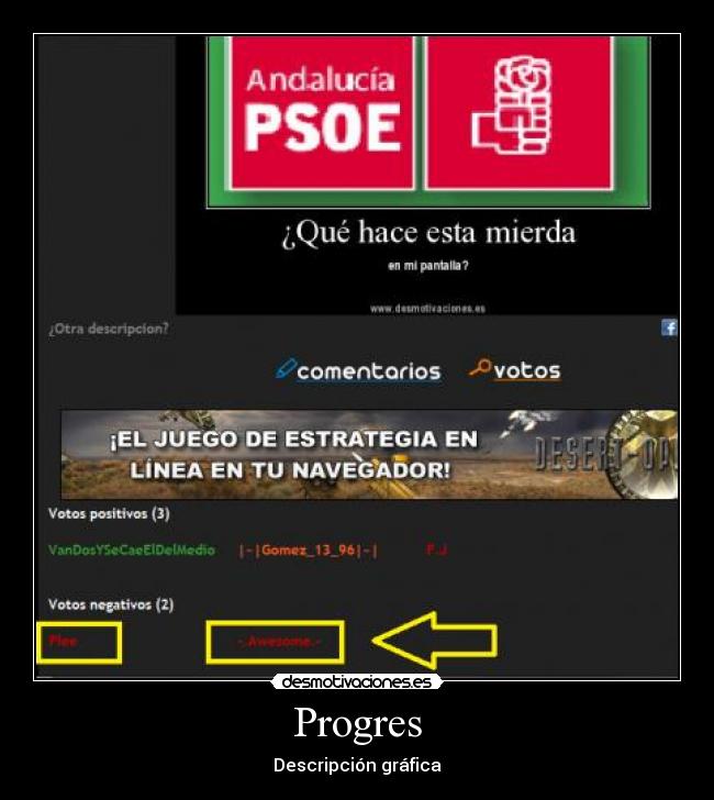 Progres - Descripción gráfica