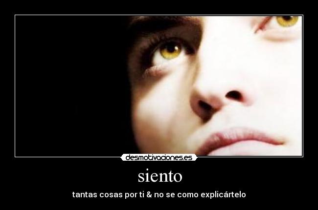 siento - tantas cosas por ti & no se como explicártelo