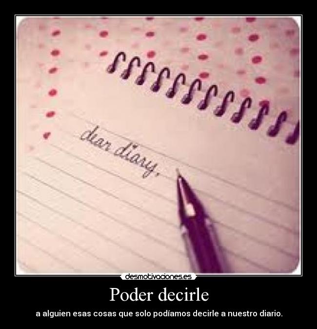 Poder decirle - 