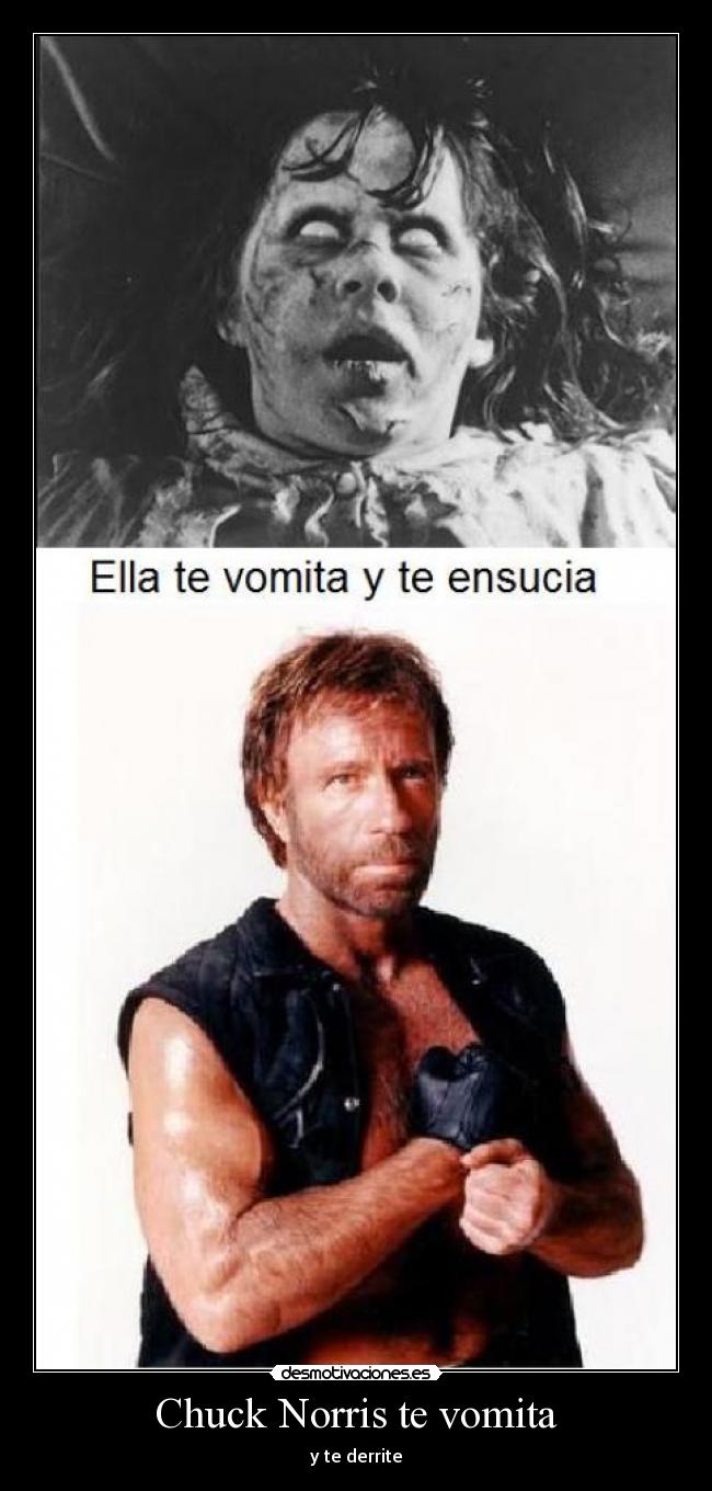 Chuck Norris te vomita - y te derrite
