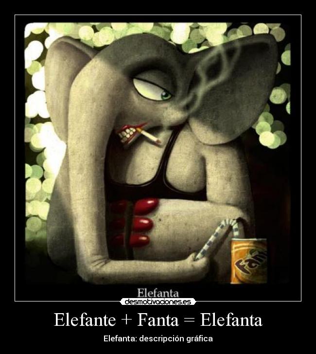 Elefante + Fanta = Elefanta - Elefanta: descripción gráfica