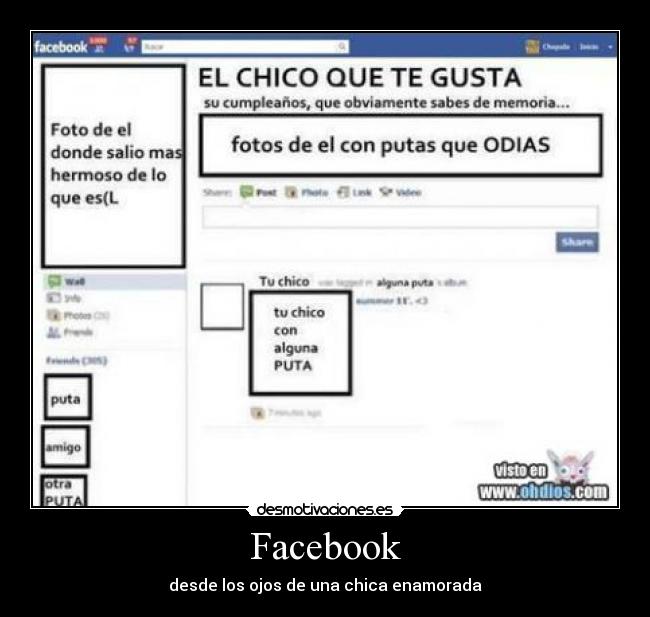 Facebook - desde los ojos de una chica enamorada