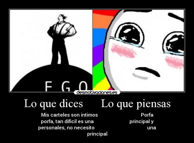 Lo que dices      Lo que piensas - 