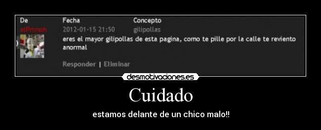 Cuidado - estamos delante de un chico malo!!