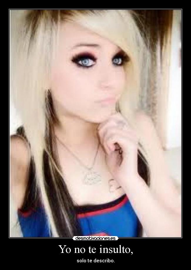 Yo no te insulto, - solo te describo.