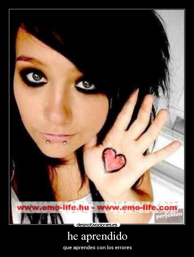 he aprendido - que aprendes con los errores
