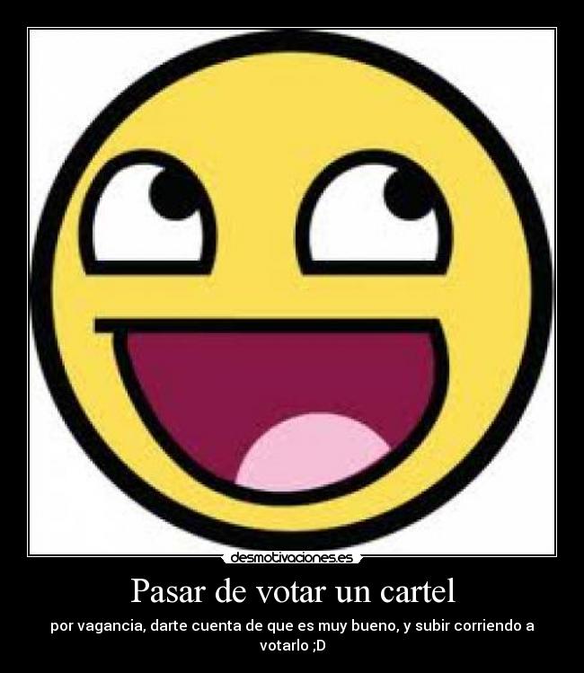 Pasar de votar un cartel - 