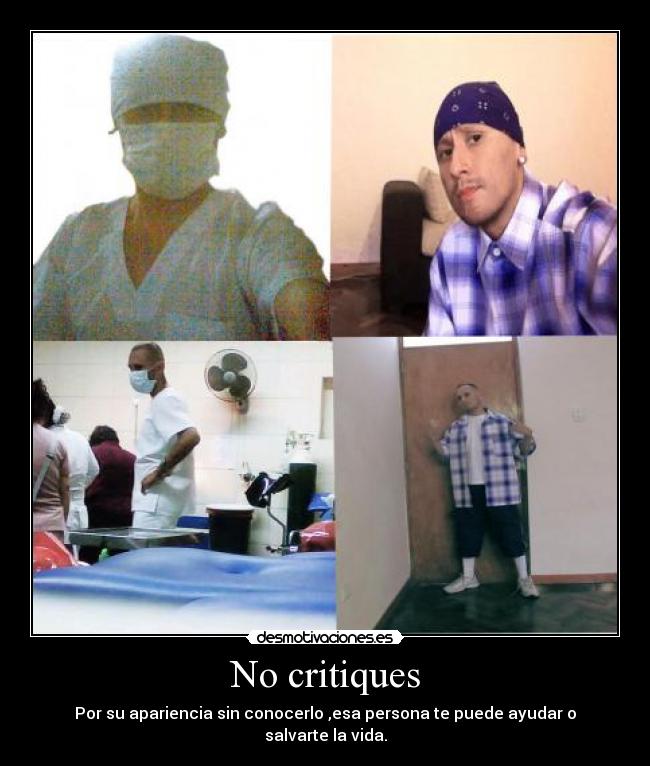 No critiques -