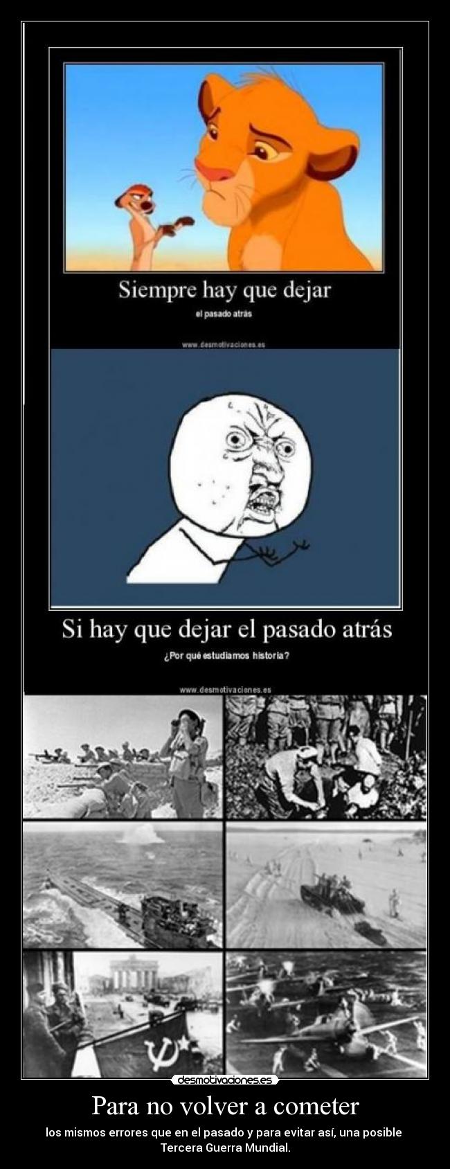 Para no volver a cometer -