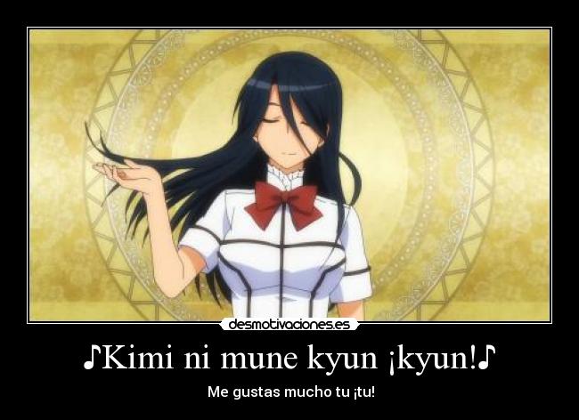 ♪Kimi ni mune kyun ¡kyun!♪ - ♪Me gustas mucho tu ¡tu!♪
