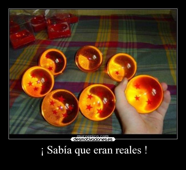 ¡ Sabía que eran reales ! -
