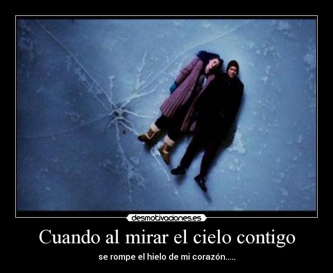 Cuando al mirar el cielo contigo -