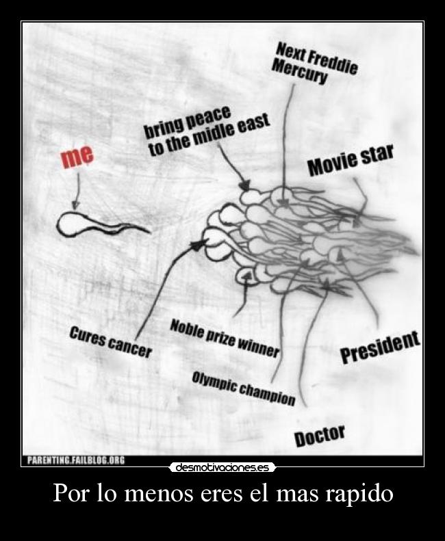 Por lo menos eres el mas rapido -