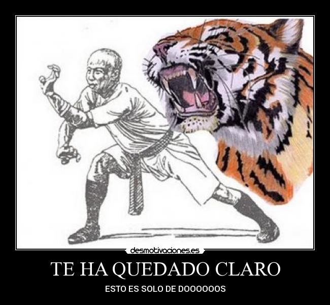 TE HA QUEDADO CLARO - ESTO ES SOLO DE DOOOOOOS