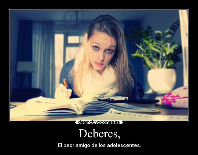 Deberes, -