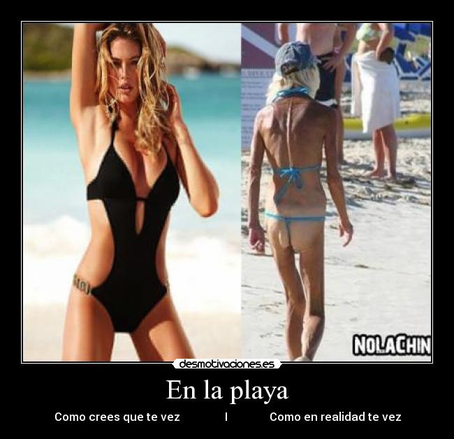 En la playa - Como crees que te vez I Como en realidad te vez