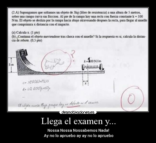 Llega el examen y... - 