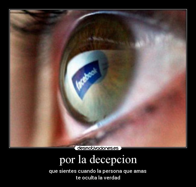 por la decepcion -
