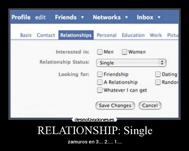 RELATIONSHIP: Single - zamuros en 3.... 2..... 1....