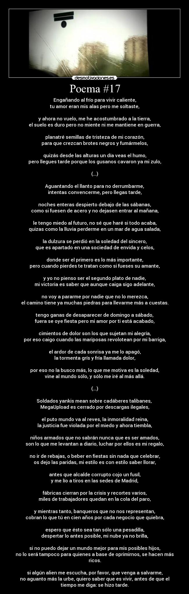 carteles elalienveloz crazyclub poema hoy se que tu realmente escuchas desmotivaciones