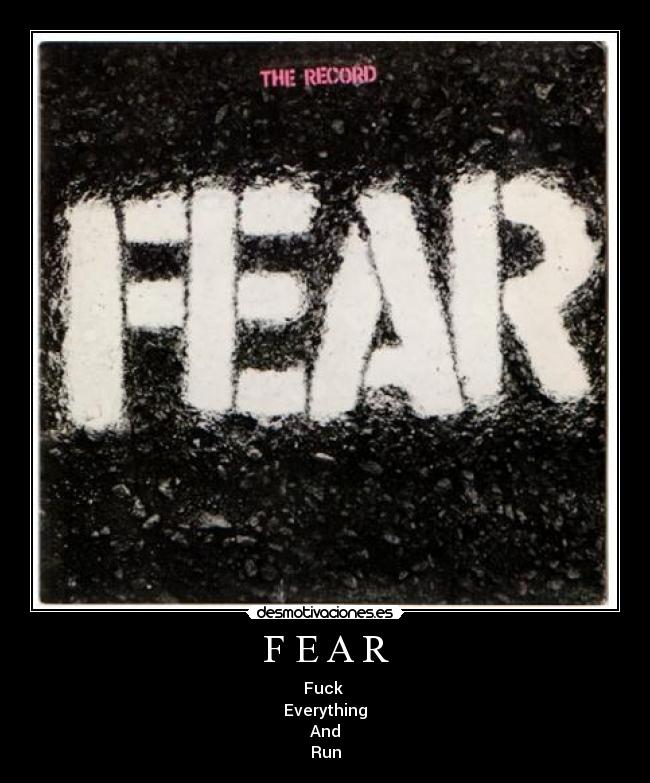 carteles fear desmotivaciones