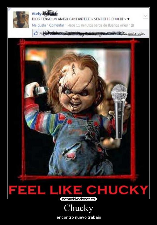 Chucky - encontro nuevo trabajo