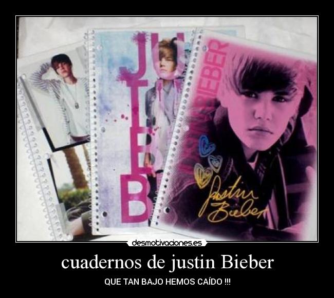 cuadernos de justin Bieber -