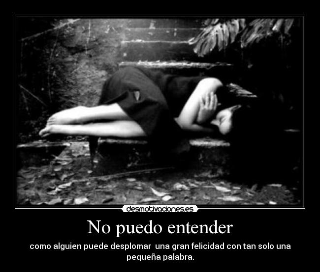 No puedo entender - 