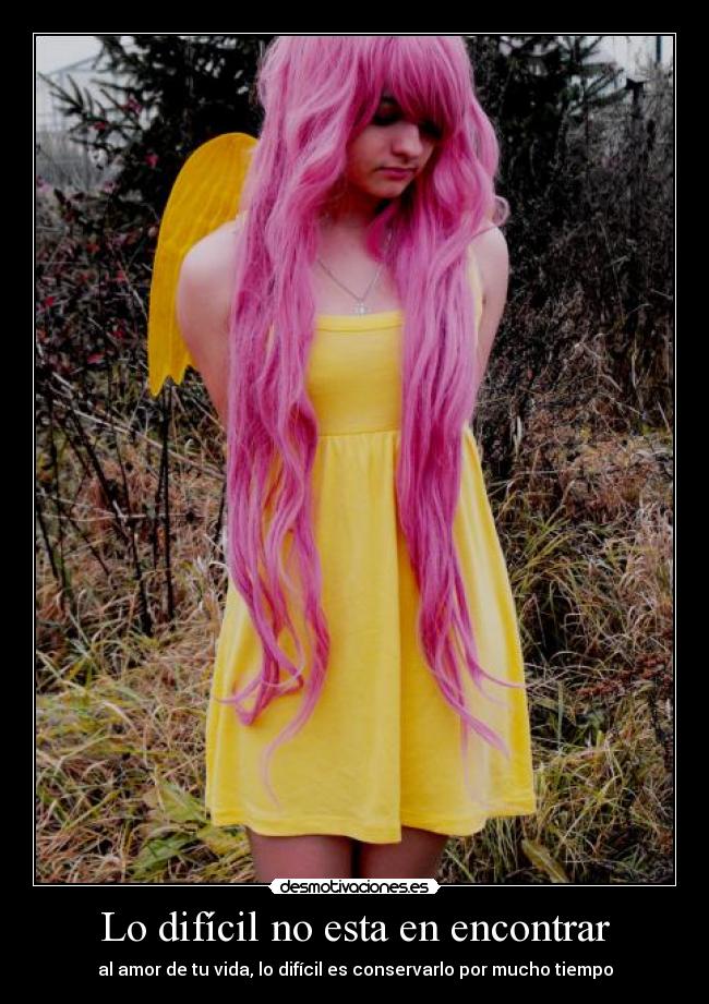 carteles fluttershy cosplay dificil amor vida desmotivaciones