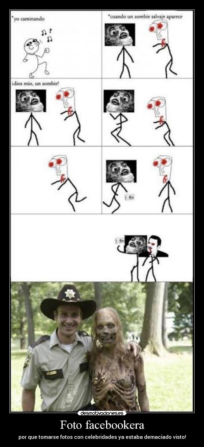 Foto facebookera - por que tomarse fotos con celebridades ya estaba demaciado visto!