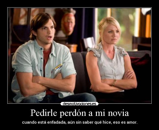 Pedirle perdón a mi novia Desmotivaciones