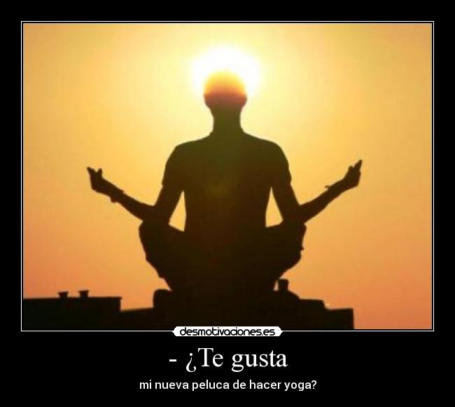 - ¿Te gusta - mi nueva peluca de hacer yoga?