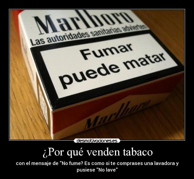 ¿Por qué venden tabaco -