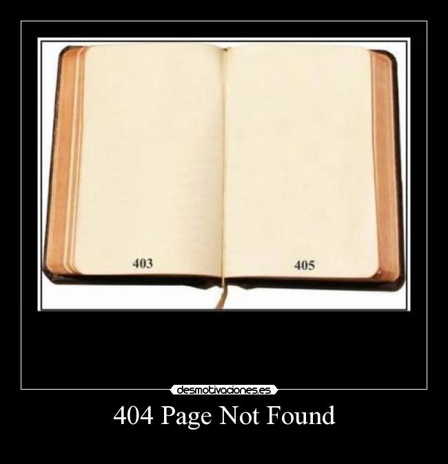 404 Page Not Found -