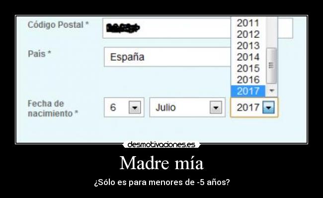 Madre mía - ¿Sólo es para menores de -5 años?