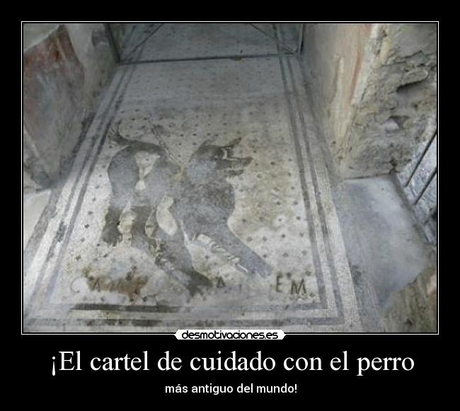 ¡El cartel de cuidado con el perro -
