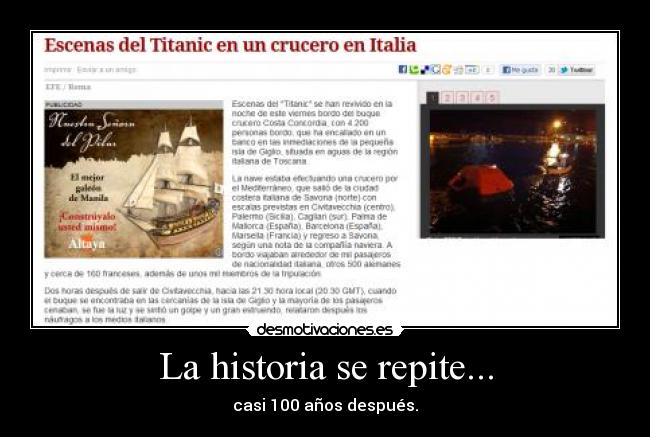 La historia se repite... - casi 100 años después.