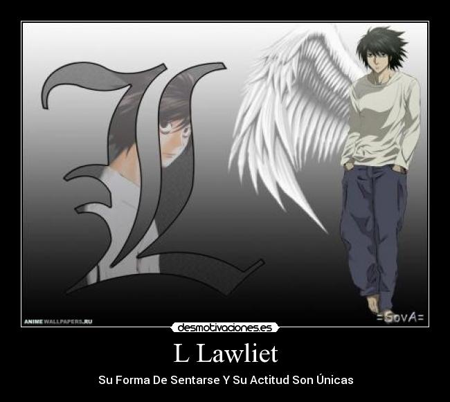 L Lawliet - Su Forma De Sentarse Y Su Actitud Son Únicas