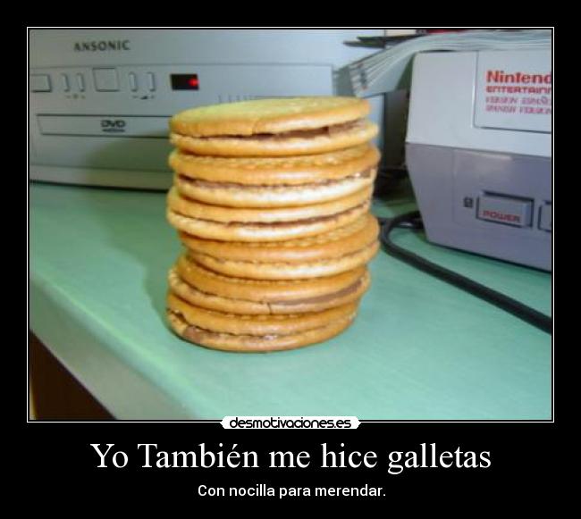 Yo También me hice galletas - Con nocilla para merendar.