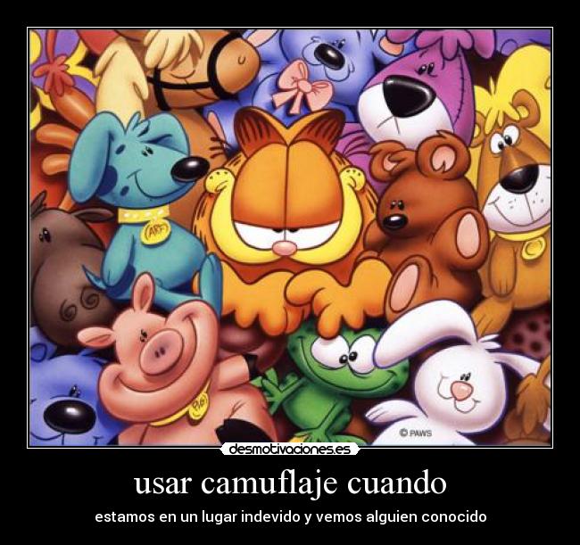 usar camuflaje cuando - estamos en un lugar indevido y vemos alguien conocido