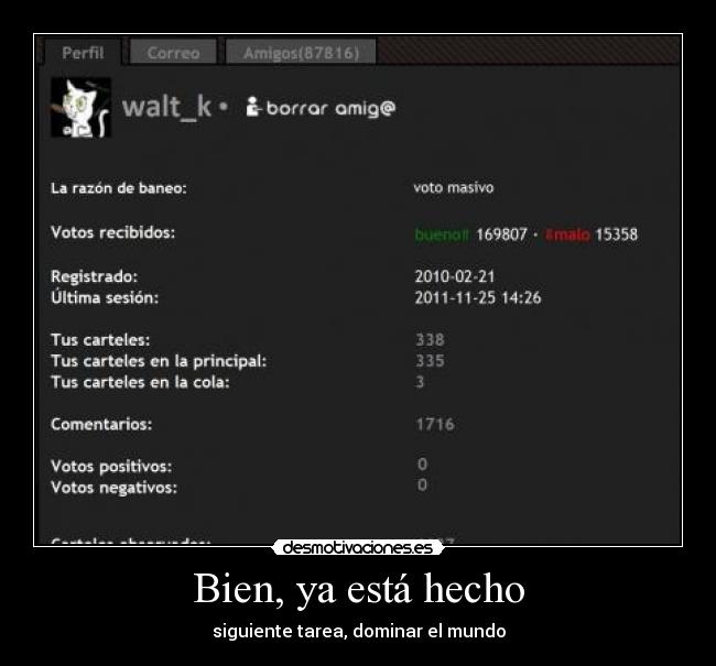 Bien, ya está hecho - siguiente tarea, dominar el mundo