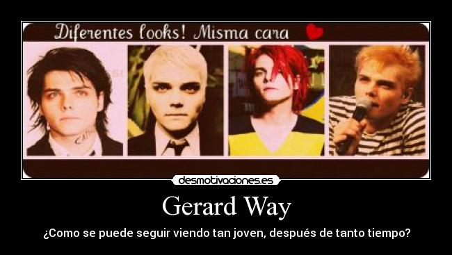 Gerard Way - ¿Como se puede seguir viendo tan joven, después de tanto tiempo?