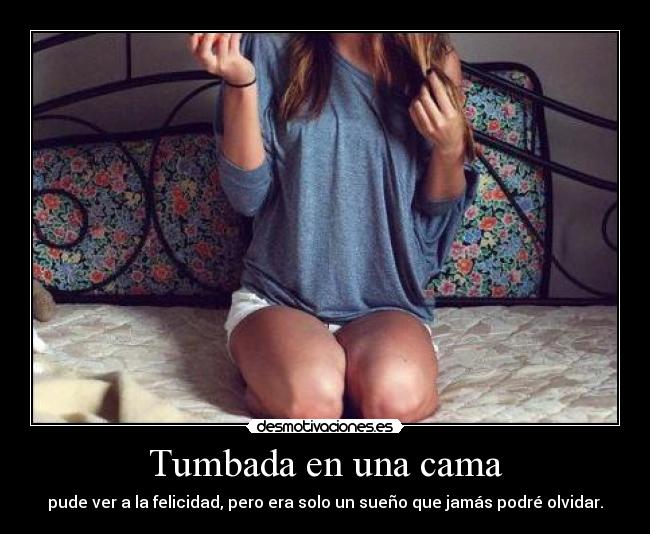 Tumbada en una cama - 