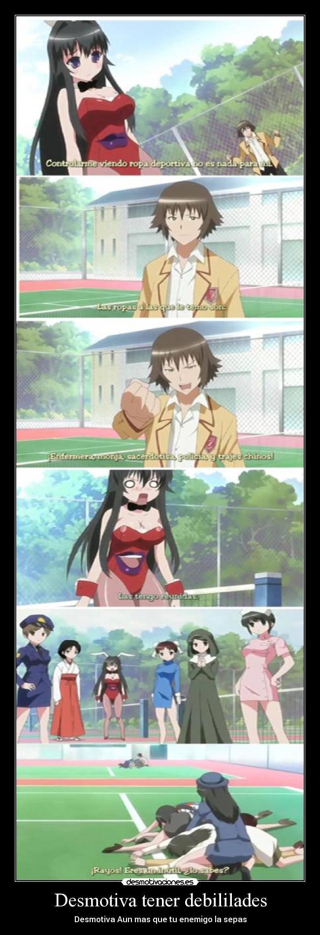 Desmotiva tener debililades - Desmotiva Aun mas que tu enemigo la sepas