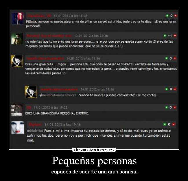 Pequeñas personas - capaces de sacarte una gran sonrisa.