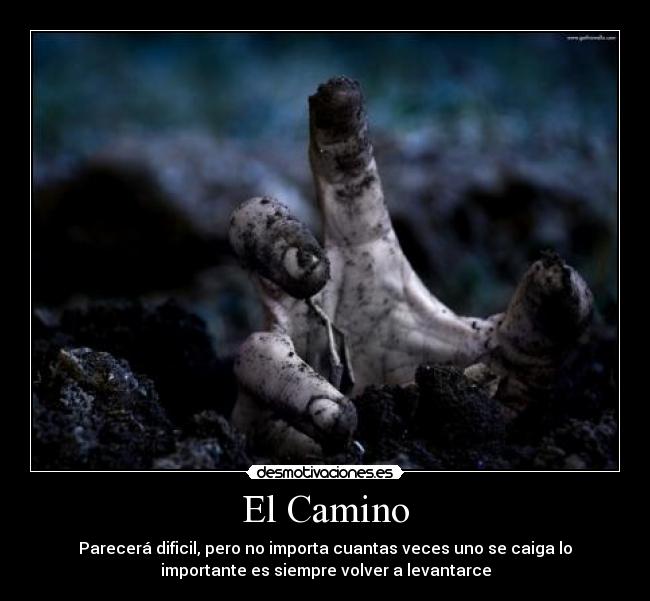 El Camino - Parecerá dificil, pero no importa cuantas veces uno se caiga lo
importante es siempre volver a levantarce