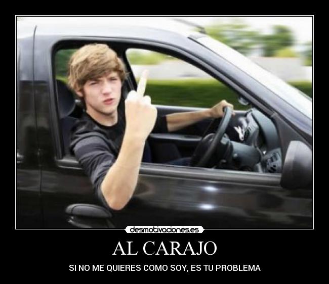 AL CARAJO - SI NO ME QUIERES COMO SOY, ES TU PROBLEMA