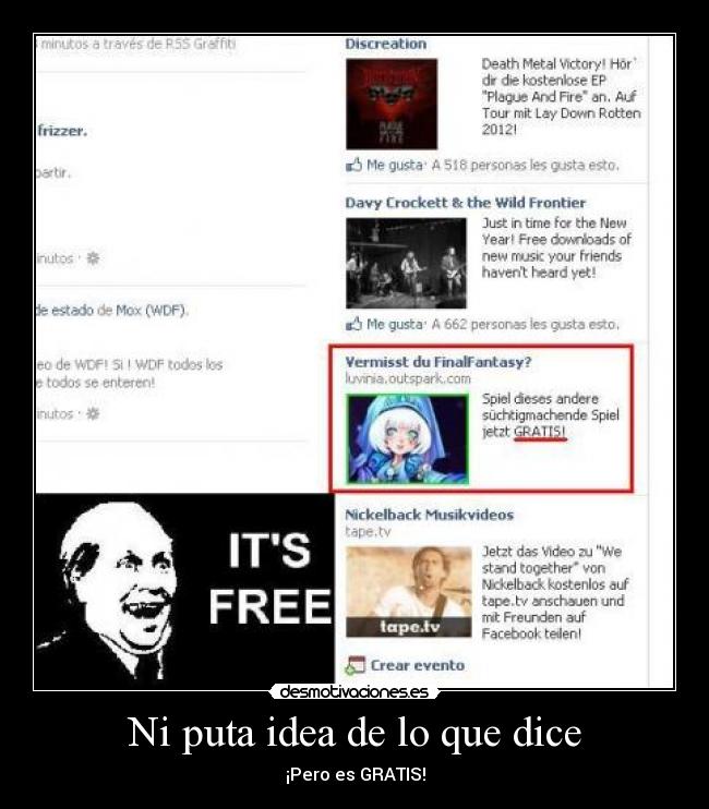 Ni puta idea de lo que dice - ¡Pero es GRATIS!